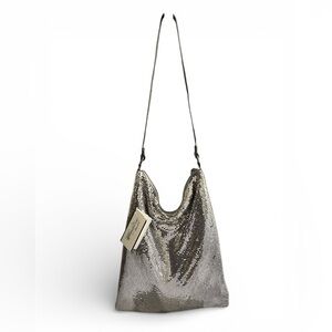 Whiting & Davis Silver Mesh Shoulder Bag